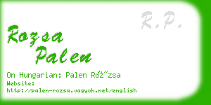 rozsa palen business card